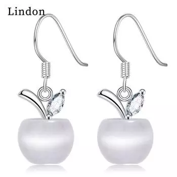 Женские серьги Lindon из медного сплава с цирконием - серьги-подвески в подарок на свадьбу