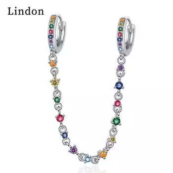 Женские серьги Lindon из медного сплава с цирконием, серьги-капли для женщин, подарки для свадебной вечеринки серебряный