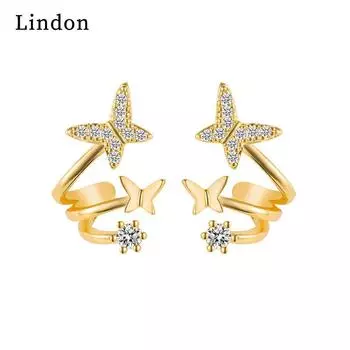 Женские серьги Lindon из медного сплава с цирконием, серьги-капли для женщин, подарки для свадебной вечеринки