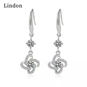 Женские серьги Lindon из медного сплава с цирконием, серьги-капли для женщин, подарки для свадебной вечеринки