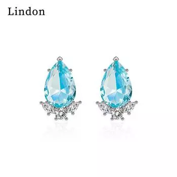 Женские серьги Lindon из медного сплава с цирконием, серьги-капли для женщин, подарки для свадебной вечеринки