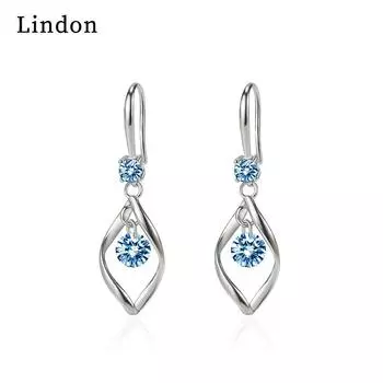 Женские серьги Lindon из медного сплава с цирконием, серьги-капли для женщин, подарки для свадебной вечеринки