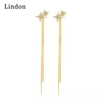 Женские серьги Lindon из медного сплава с цирконием, серьги-капли для женщин, подарки для свадебной вечеринки