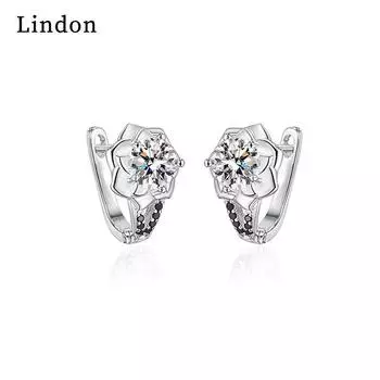 Женские серьги Lindon из медного сплава с цирконием, серьги-капли для женщин, подарки для свадебной вечеринки серебряный