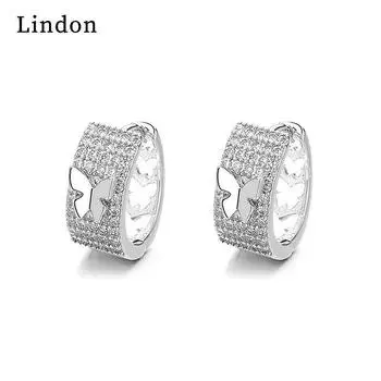 Женские серьги Lindon из медного сплава с цирконием, серьги-капли для женщин, подарки для свадебной вечеринки серебряный