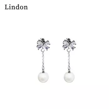 Женские серьги Lindon из медного сплава с цирконием, серьги-капли для женщин, подарки для свадебной вечеринки