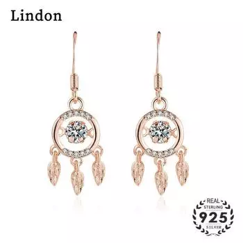 Женские серьги Lindon из медного сплава в подарок белый