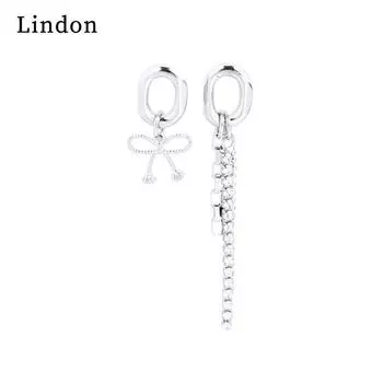 Женские серьги Lindon из медного сплава с цирконием, серьги-капли для женщин, подарки для свадебной вечеринки серебряный