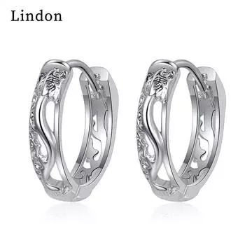 Женские серьги Lindon из медного сплава с цирконием, серьги-капли для женщин, подарки для свадебной вечеринки серебряный