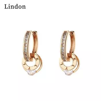 Женские серьги Lindon из медного сплава с цирконием, серьги-капли для женщин, подарки для свадебной вечеринки