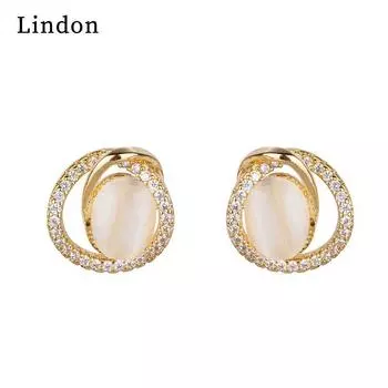 Женские серьги Lindon из медного сплава с цирконием, серьги-капли для женщин, подарки для свадебной вечеринки