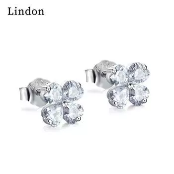 Женские серьги Lindon из медного сплава с цирконием, серьги-капли для женщин, подарки для свадебной вечеринки серебряный