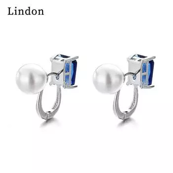 Женские серьги Lindon из медного сплава с цирконием, серьги-капли для женщин, подарки для свадебной вечеринки зелёный