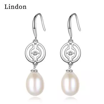 Женские серьги Lindon с посеребрением, свадебный подарок белый
