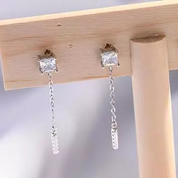 Женские серьги-листья, корейские милые серьги с маленькими свежими бриллиантами