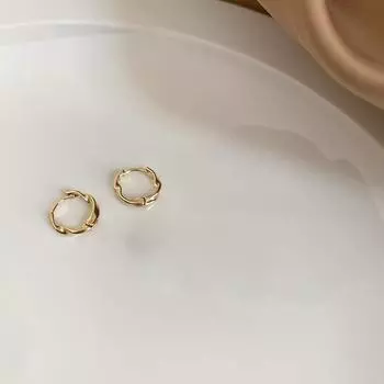 Женские серьги-мебиусы Dongdaemun с геометрическим узором, способствующие сну Pair золотой