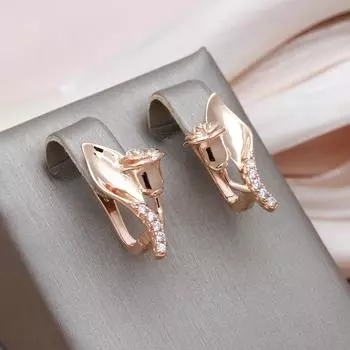 Женские серьги Morning Glory Kinel цвета розового золота розового золота