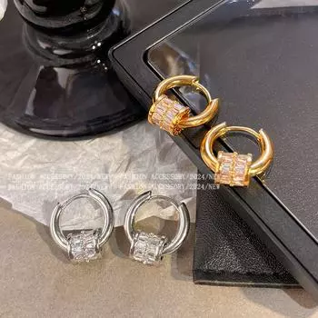 Женские серьги на талию с гальваническим покрытием из золота 5A и циркония — изысканный, универсальный, изысканный, первоклассный дизайн RF450 золотой