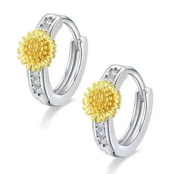 Женские серьги-подсолнухи Модные серьги-кольца