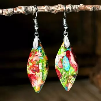 Женские серьги-подвески из натурального камня – уникальный лечебный драгоценный камень, легкий, подарок на день рождения