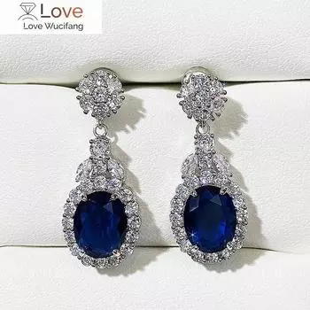 Женские серьги-подвески Temperament с ослепительным цирконием, нежный дизайн, роскошные аксессуары для вечеринок, великолепный подарок в виде ювелирного украшения