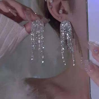 Женские серьги-подвески, ювелирные изделия из сережек-капель золотой