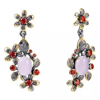 Женские серьги-подвески YLKBTY 35*15mm розовый