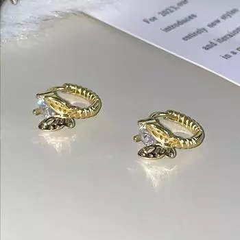 Женские серьги-пряжки с бриллиантами в виде бабочки, легкие, роскошные, нишевые, дизайн, серьги