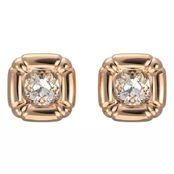 Женские серьги-пуговицы Dulcis 5617910 TU коричневый