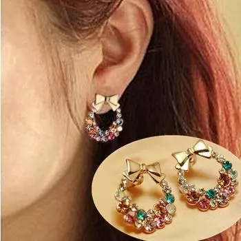 Женские серьги с бантом, женские винтажные висячие серьги из сплава, женские ювелирные изделия, серьги-подвески, подарки