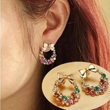 Женские серьги с бантом, женские винтажные висячие серьги из сплава, женские ювелирные изделия, серьги-подвески, подарки