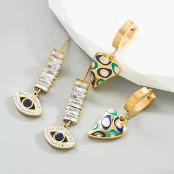 Женские серьги с длинными кисточками, цельные кристаллы, простые, универсальные, преувеличенные, маленькие серьги-капли премиум-класса OneSize