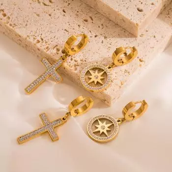 Женские серьги с длинными кисточками, цельные кристаллы, простые, универсальные, преувеличенные, маленькие серьги-капли премиум-класса OneSize