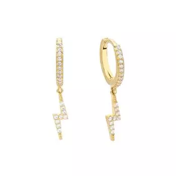 Женские серьги с кисточками Canner из стерлингового серебра 925 пробы, 1 пара, позолоченные, с цирконием, ювелирные изделия для пирсинга молнии/луны