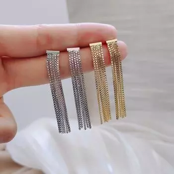 Женские серьги с кисточками, длинные серьги с бриллиантами, серьги с кисточками, ювелирные изделия