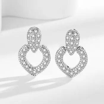 Женские серьги с кисточками Love из циркона, новые серьги