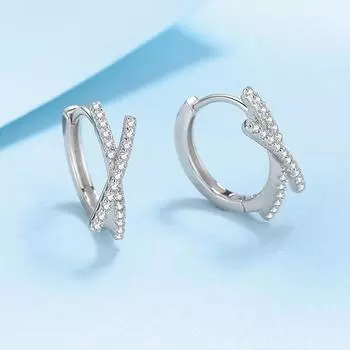 Женские серьги с крестом из стерлингового серебра 925 пробы pt950, маленькие и милые серьги с муассанитом в подарок подругам, искусственные бриллианты 925 silver