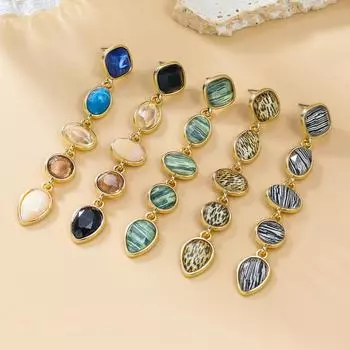 Женские серьги с подвесками, длинные массивные геометрические богемные ювелирные изделия, подарки