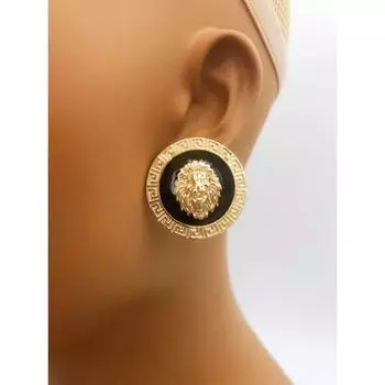 Женские серьги с преувеличенной головой льва, модные и качественные украшения из сплава