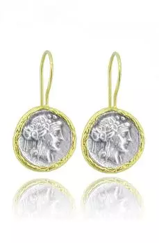 Женские серьги с силуэтом античной серии, настоящие серебряные женские серьги