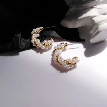 Женские серьги Temperament Twist Design Party Geometric Elements Wrap 2.2*1.8cm