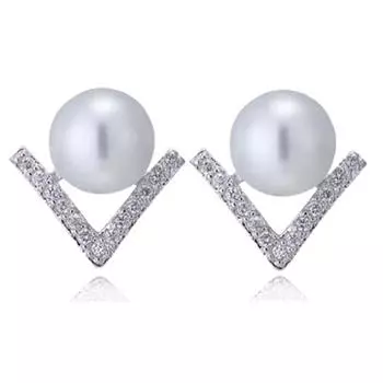 Женские серьги, ювелирные изделия, серьги с диким треугольным жемчугом белый