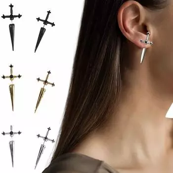 Женские серьги Винтажные серьги-кинжалы с кристаллами и бриллиантами