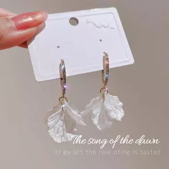 Женские серьги в европейском и американском стиле, новые серьги-подвески с цветком, простые модные пасторальные серьги, женские украшения