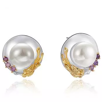 Женские серьги YLKBTY Diameter :20.5mm белый