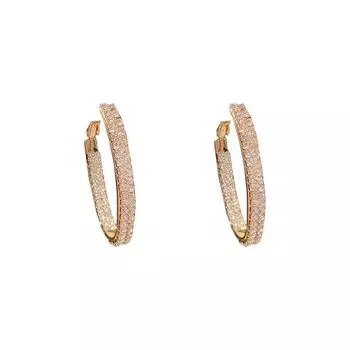 Женские серьги, золотые серьги со стразами для женщин, корейские винтажные геометрические металлические серьги, модные модные ювелирные изделия, подарок