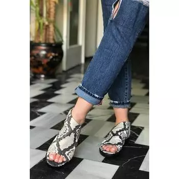 Женские серые черные кожаные сандалии со змеиным рисунком Docila Comfort Casual Quality Style Светлые сандалии