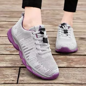 Женские серые кроссовки для бега, повседневные носки, красные легкие кроссовки для ходьбы на воздушной подушке, большие размеры EU: 36 чёрный