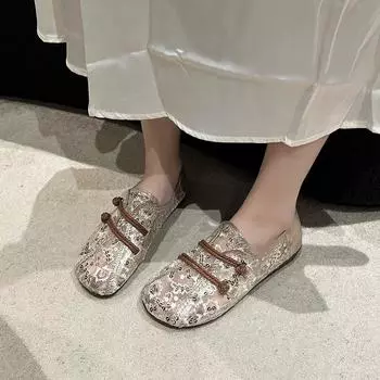 Женские сетчатые дышащие босоножки без застежек с круглым носком и пайетками, повседневная, модная, изящная и утягивающая женская обувь 35