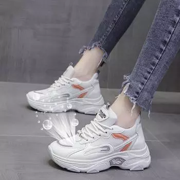 Женские сетчатые кроссовки на плоской платформе, женская летняя модная повседневная обувь для ходьбы, бега, спортзала, спорта на открытом воздухе 37 серый